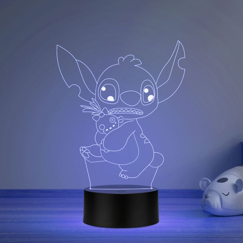 Stitch lilo452 Acrylic Night lamp with Automatic Color Changing Light Anime Home Decor Light